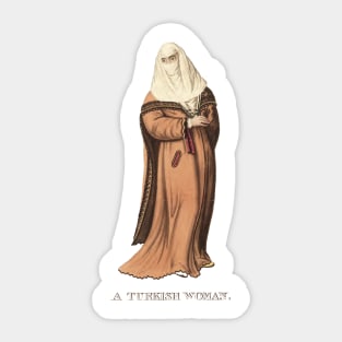 Turkish Woman Circa 1800 Sticker